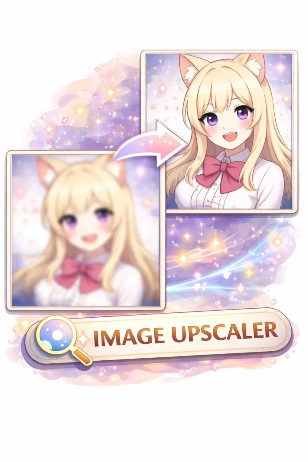 画像アップスケーラーのビフォーアフタープレビュー