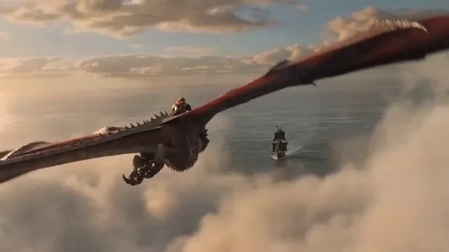 Adventurer on Dragon Approaching Pirate Ship