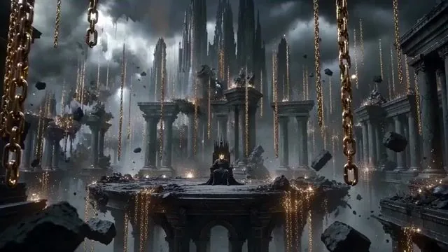Dark Fantasy King on Obsidian Throne