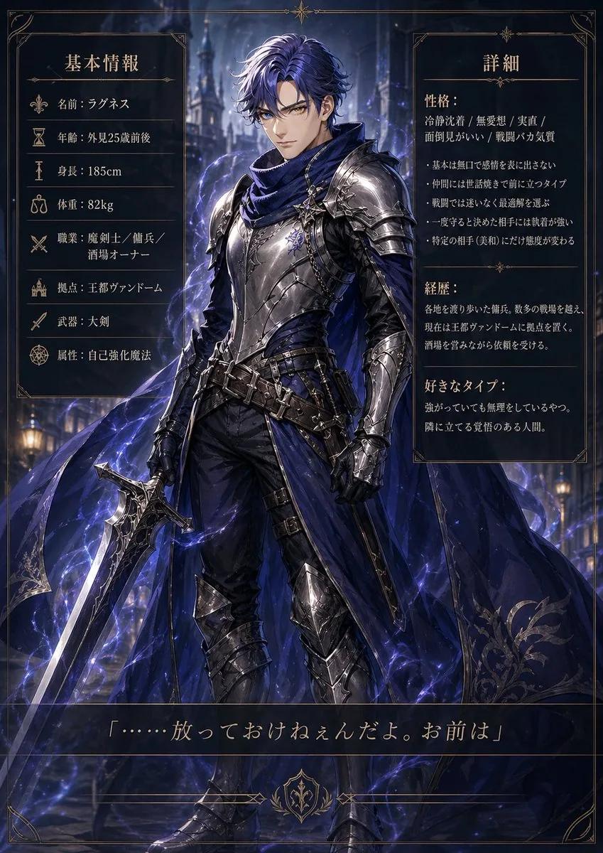 Dark Fantasy Knight Character Sheet