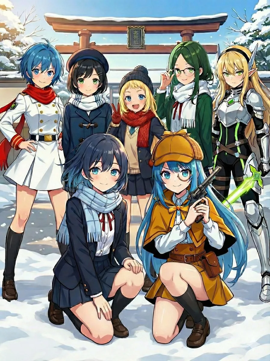 Winter Torii Anime Ensemble