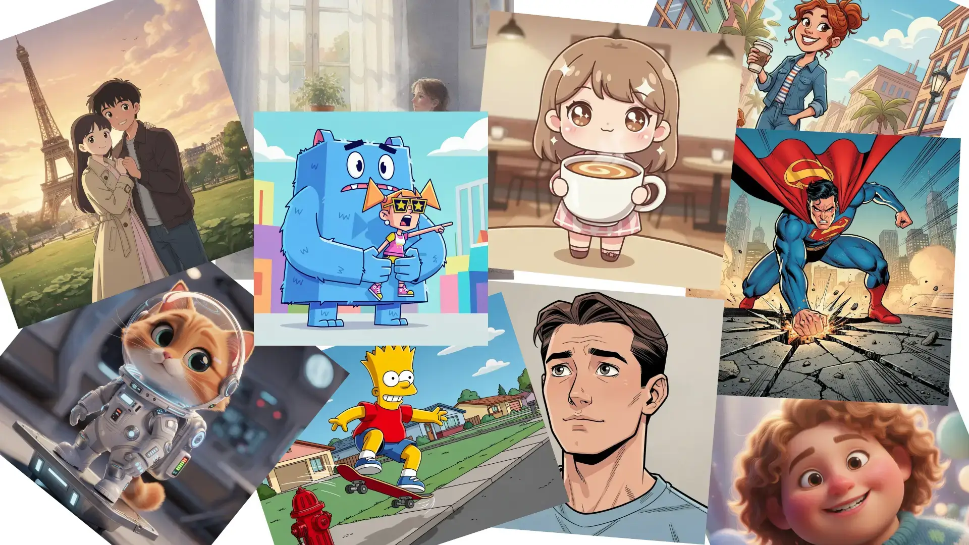 実写セルフィーから生成したアニメポートレート